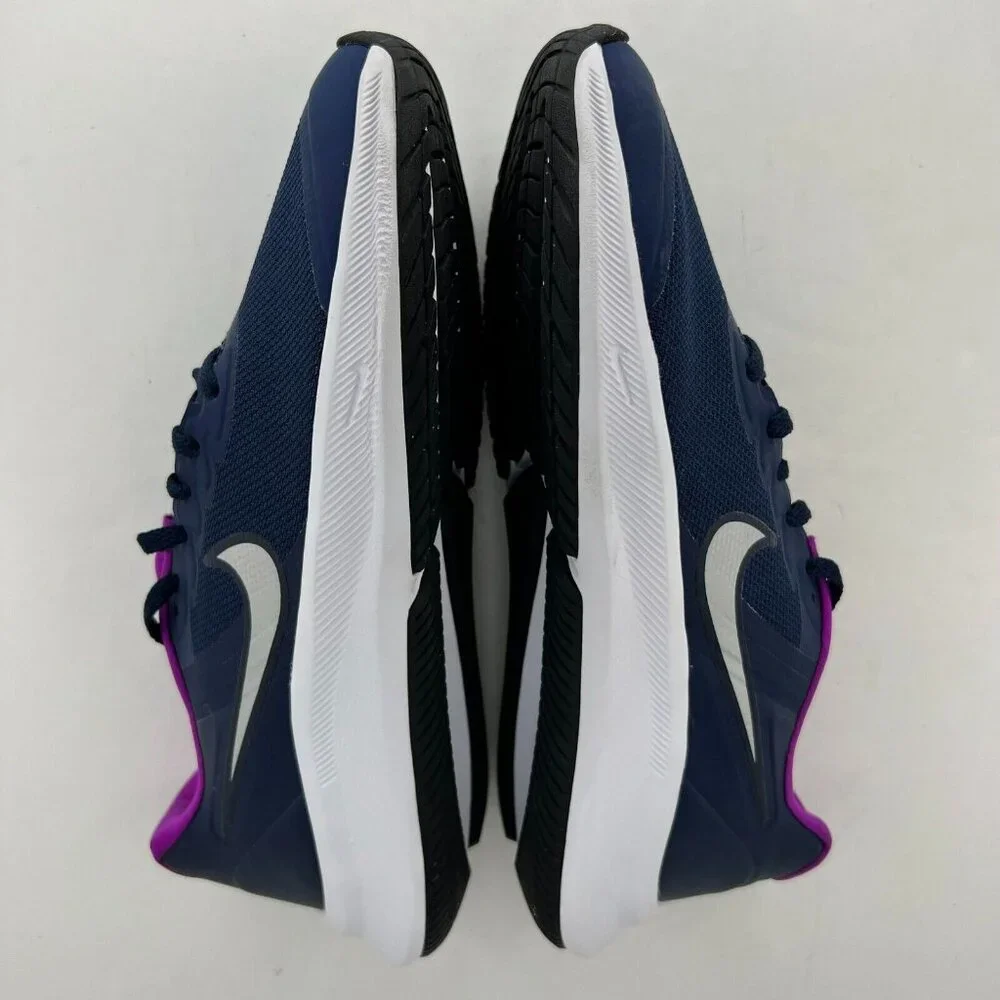 Nike Star Runner Kids DA2776-404 Navy Blue Purple Lace Up Size 4Y Athletic Shoes